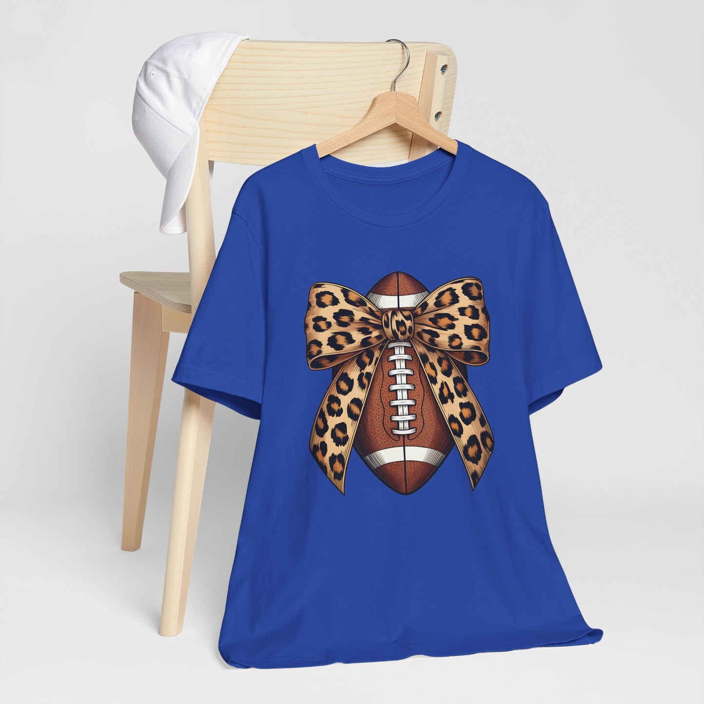 Leopard Bow Football T-Shirt – Cute Game Day Outfit