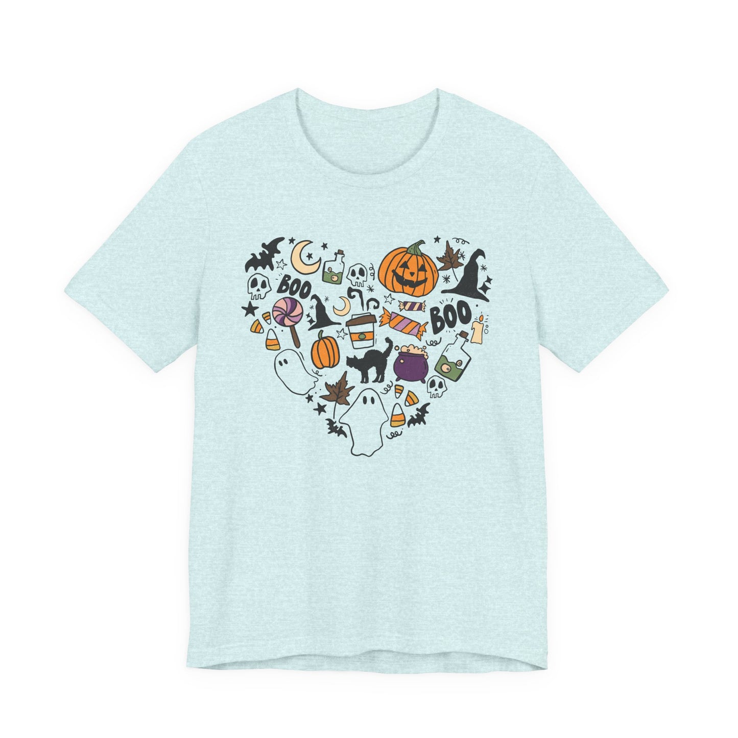 Halloween Heart Graphic Tee – Spooky Cute Fall Shirt