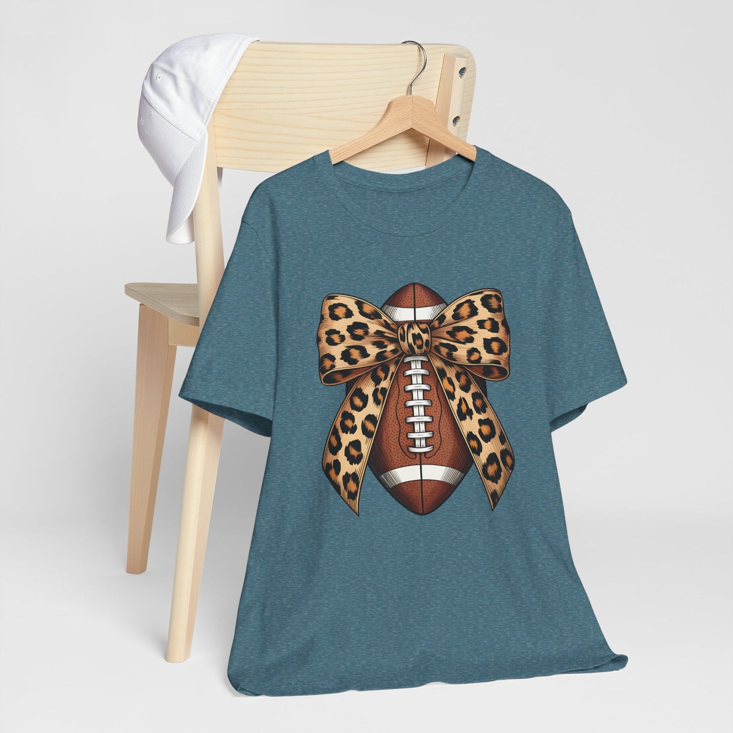 Leopard Bow Football T-Shirt – Cute Game Day Outfit