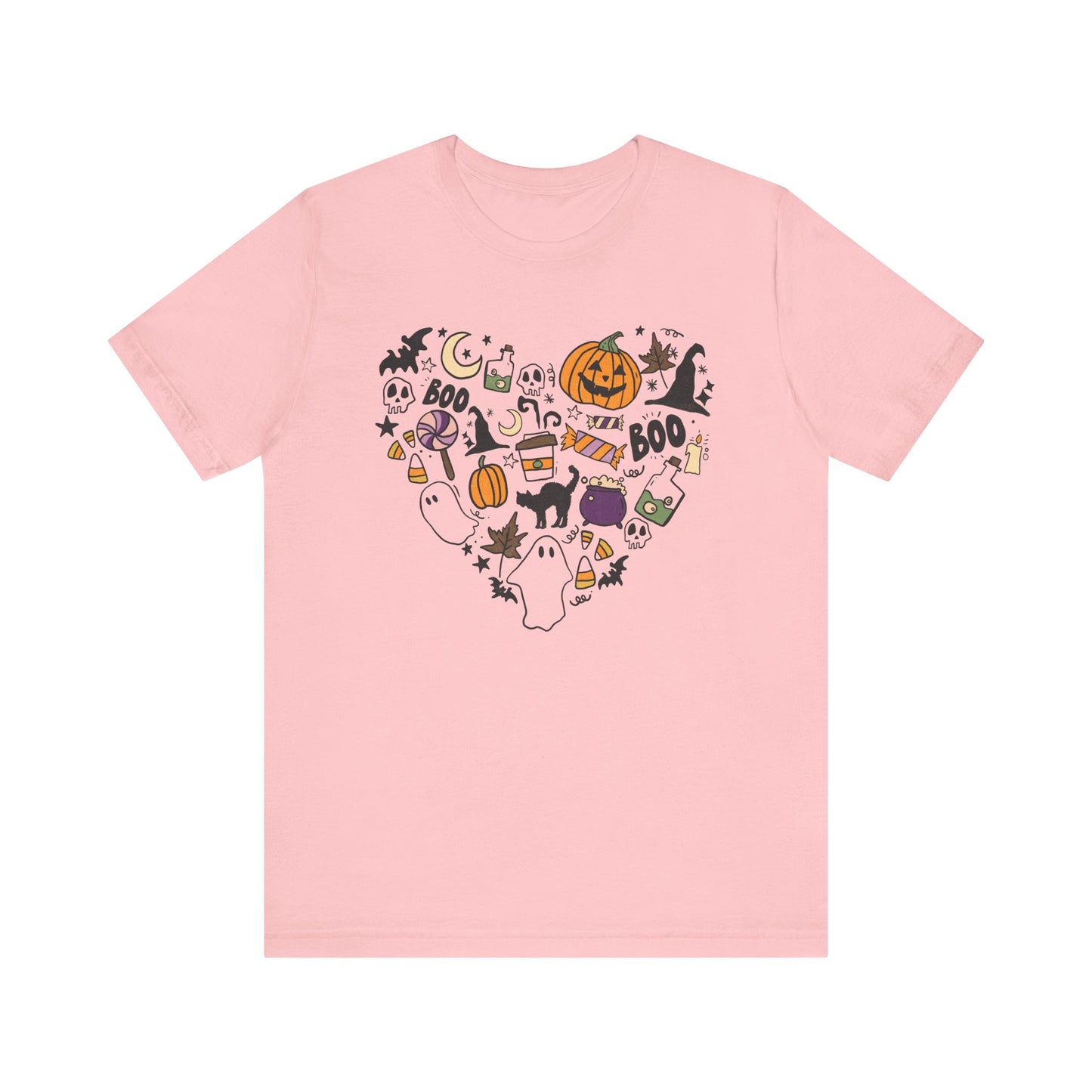 Halloween Heart Graphic Tee – Spooky Cute Fall Shirt