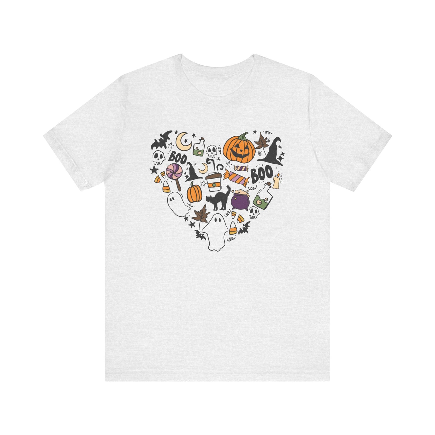 Halloween Heart Graphic Tee – Spooky Cute Fall Shirt