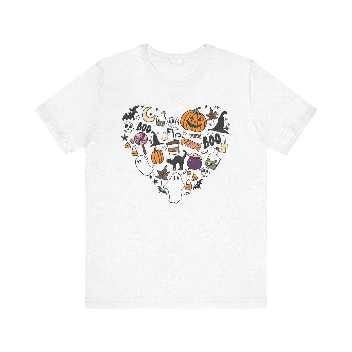Halloween Heart Graphic Tee – Spooky Cute Fall Shirt