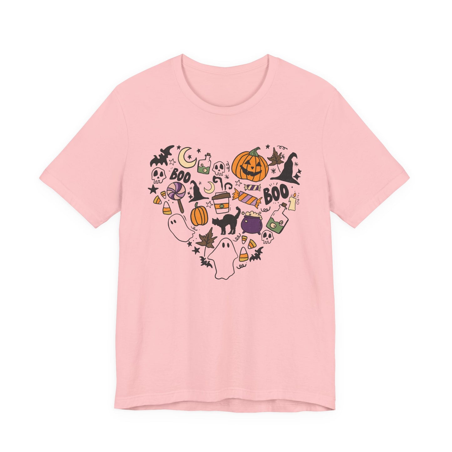 Halloween Heart Graphic Tee – Spooky Cute Fall Shirt