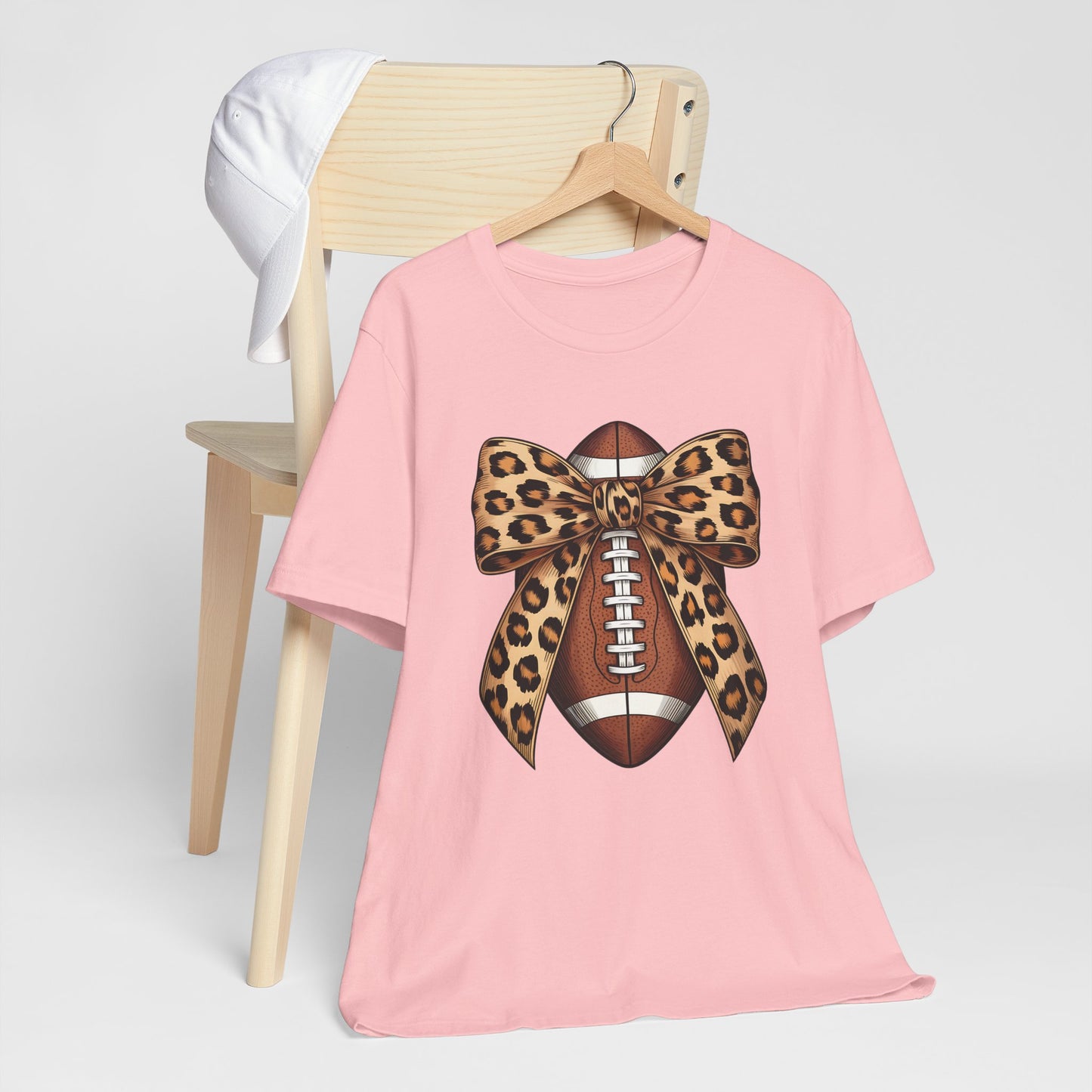 Leopard Bow Football T-Shirt – Cute Game Day Outfit