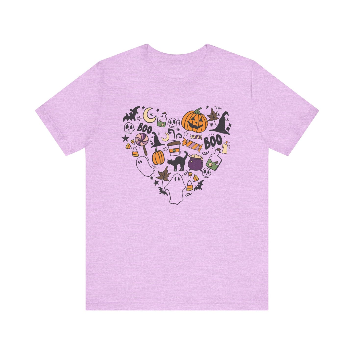 Halloween Heart Graphic Tee – Spooky Cute Fall Shirt