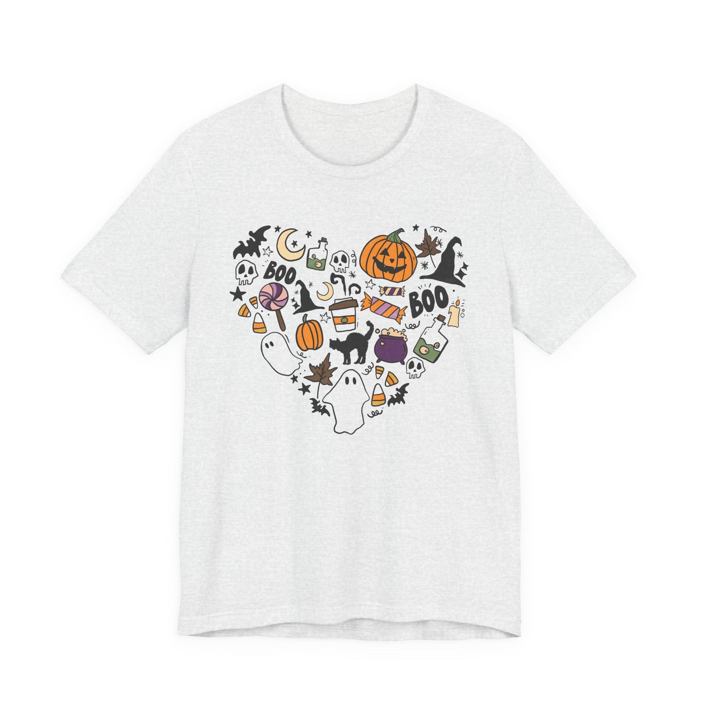 Halloween Heart Graphic Tee – Spooky Cute Fall Shirt