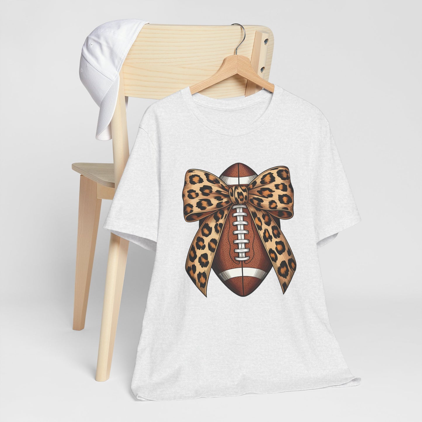 Leopard Bow Football T-Shirt – Cute Game Day Outfit