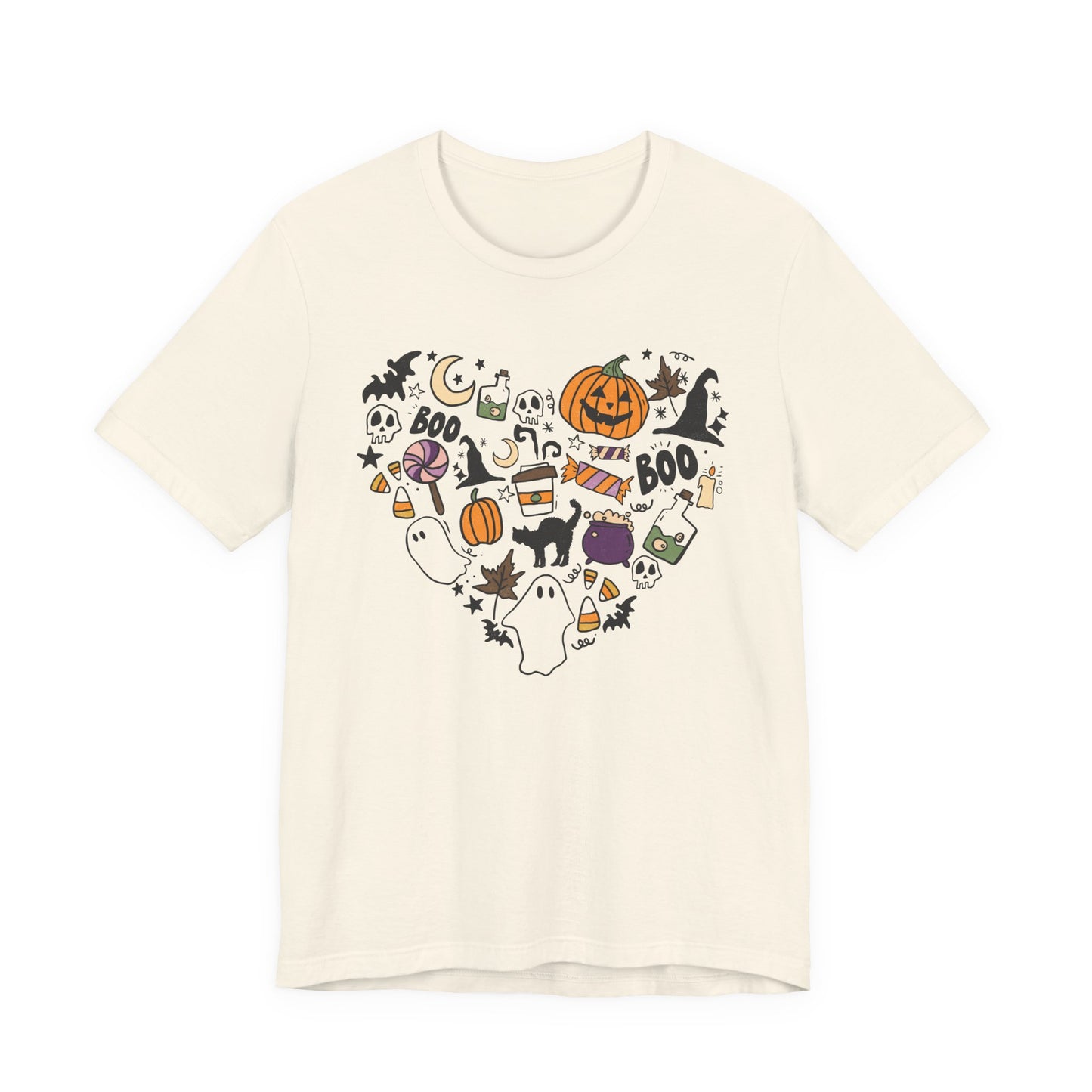 Halloween Heart Graphic Tee – Spooky Cute Fall Shirt