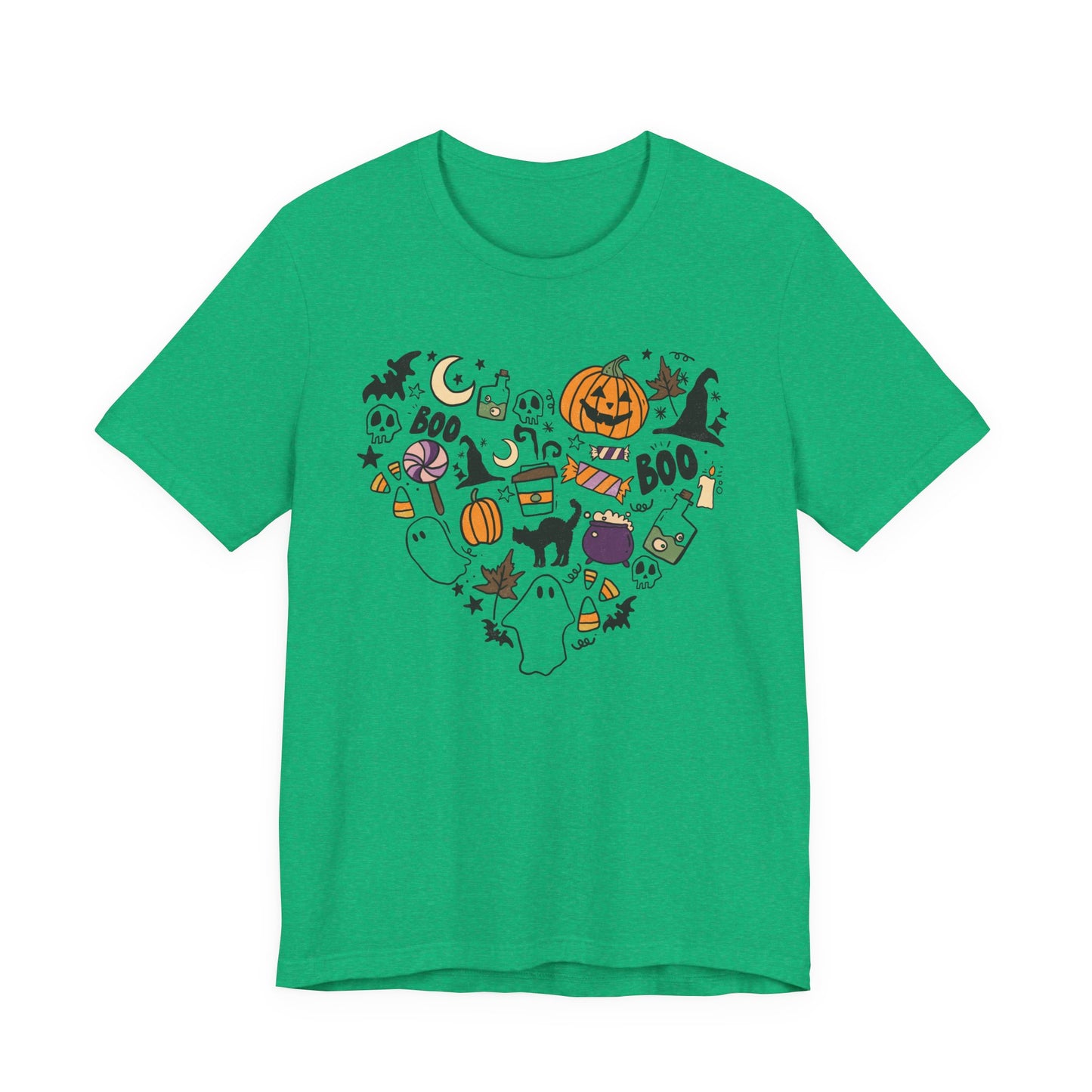 Halloween Heart Graphic Tee – Spooky Cute Fall Shirt