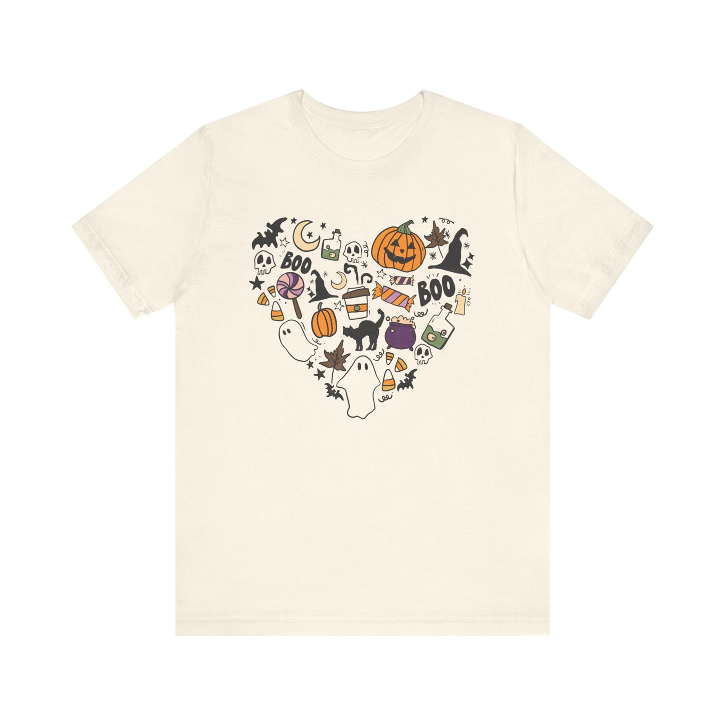 Halloween Heart Graphic Tee – Spooky Cute Fall Shirt