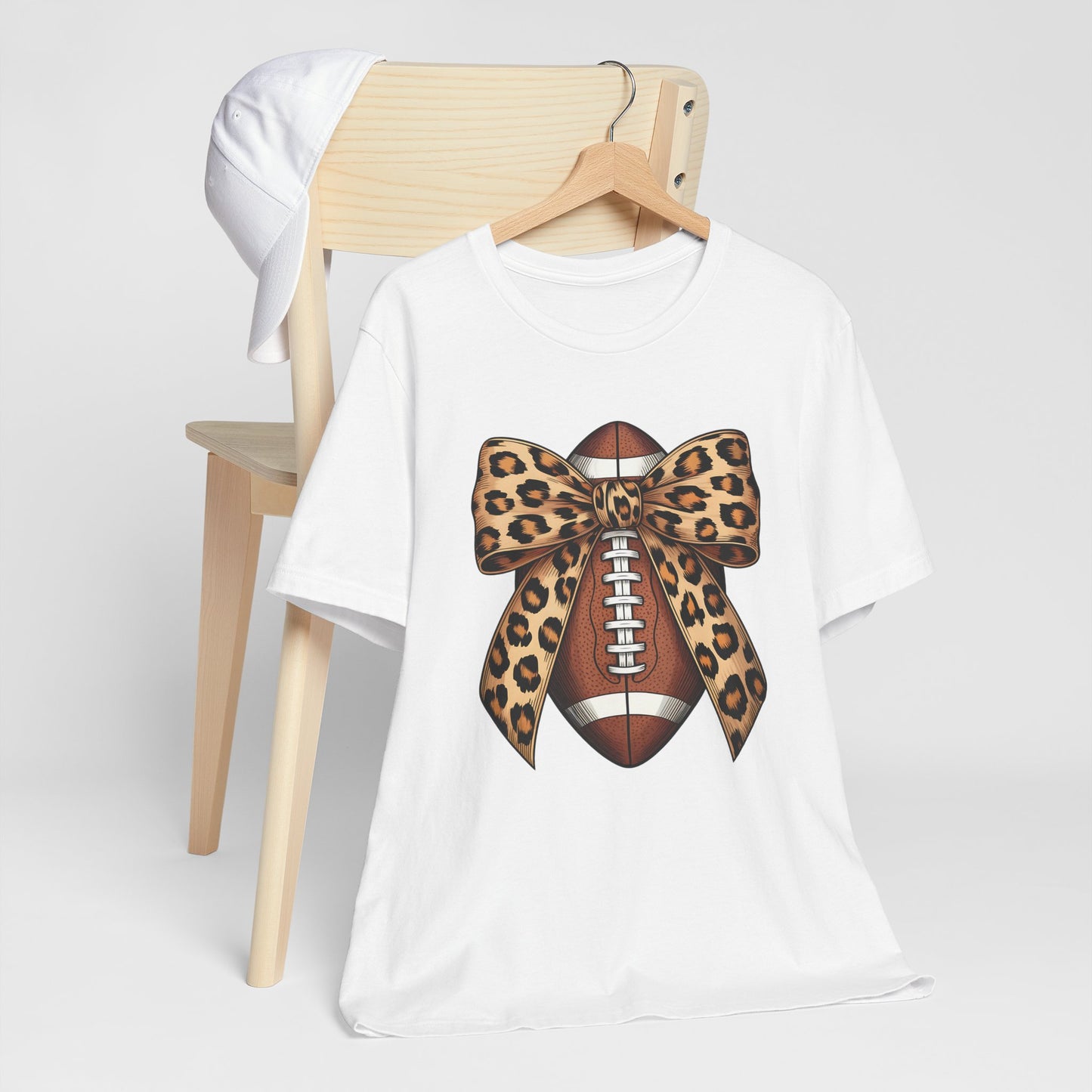 Leopard Bow Football T-Shirt – Cute Game Day Outfit