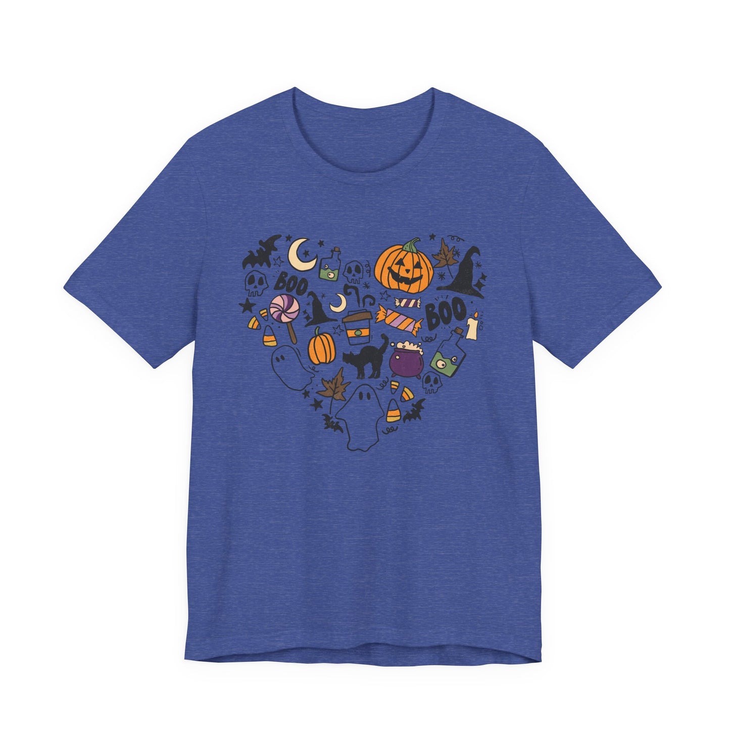 Halloween Heart Graphic Tee – Spooky Cute Fall Shirt