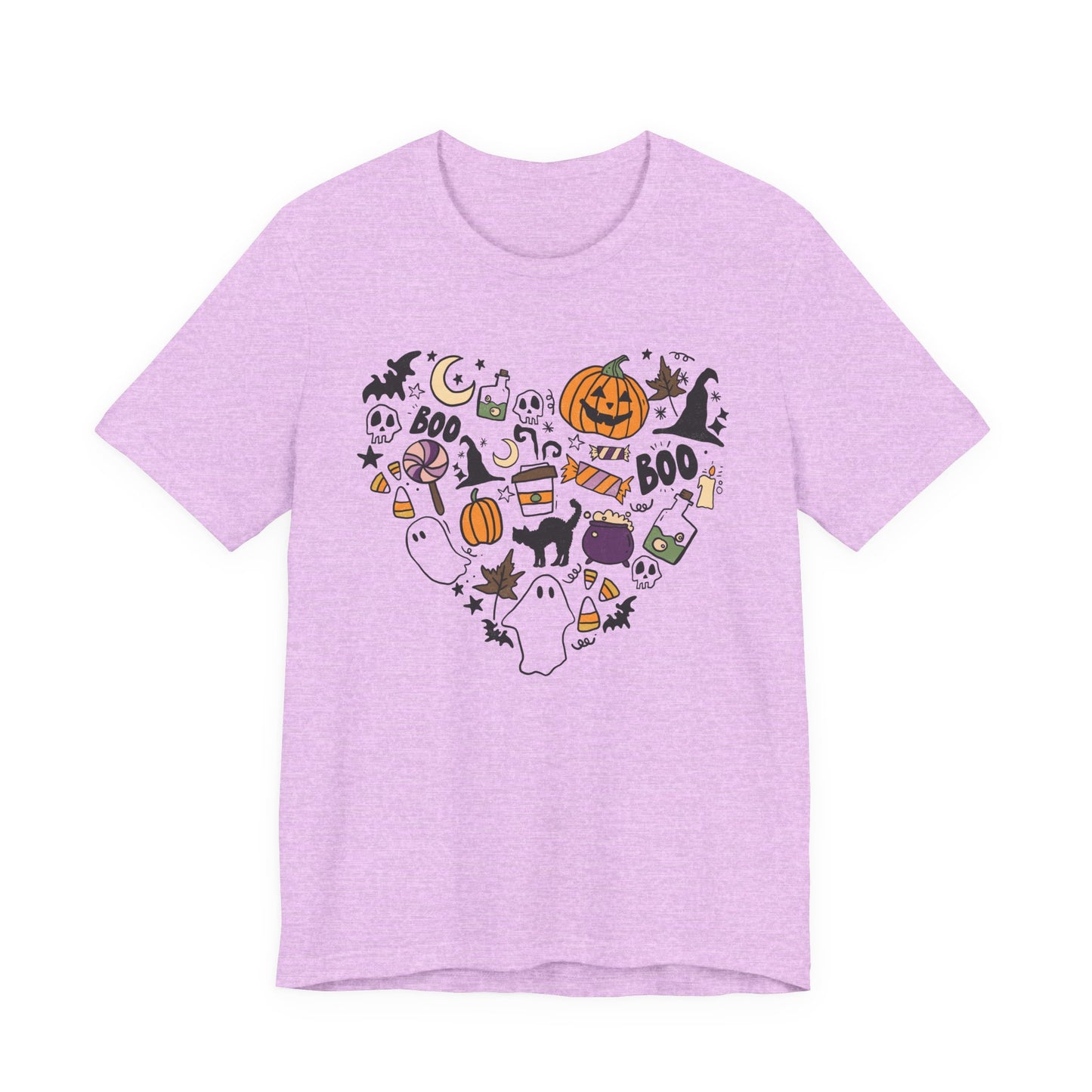 Halloween Heart Graphic Tee – Spooky Cute Fall Shirt