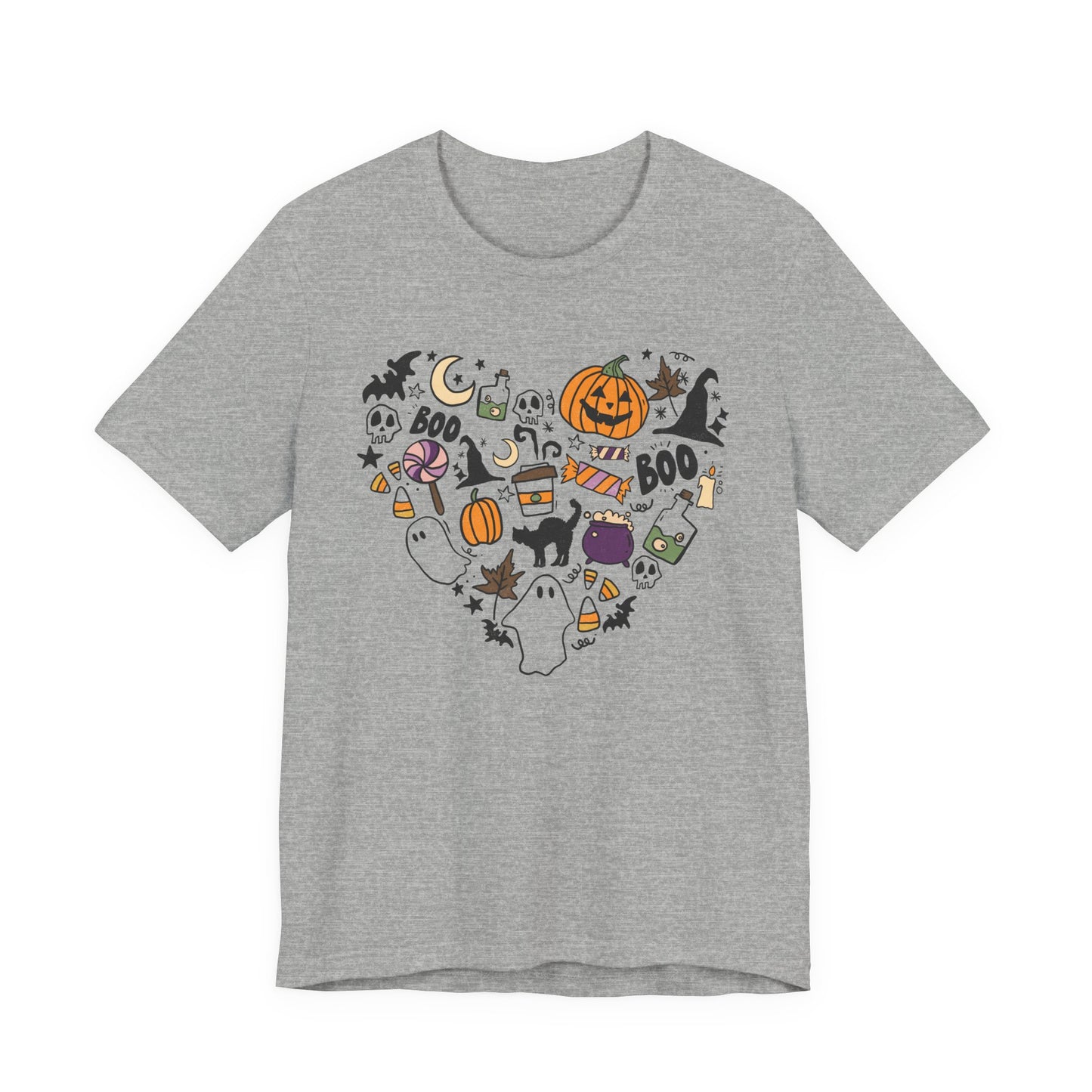 Halloween Heart Graphic Tee – Spooky Cute Fall Shirt