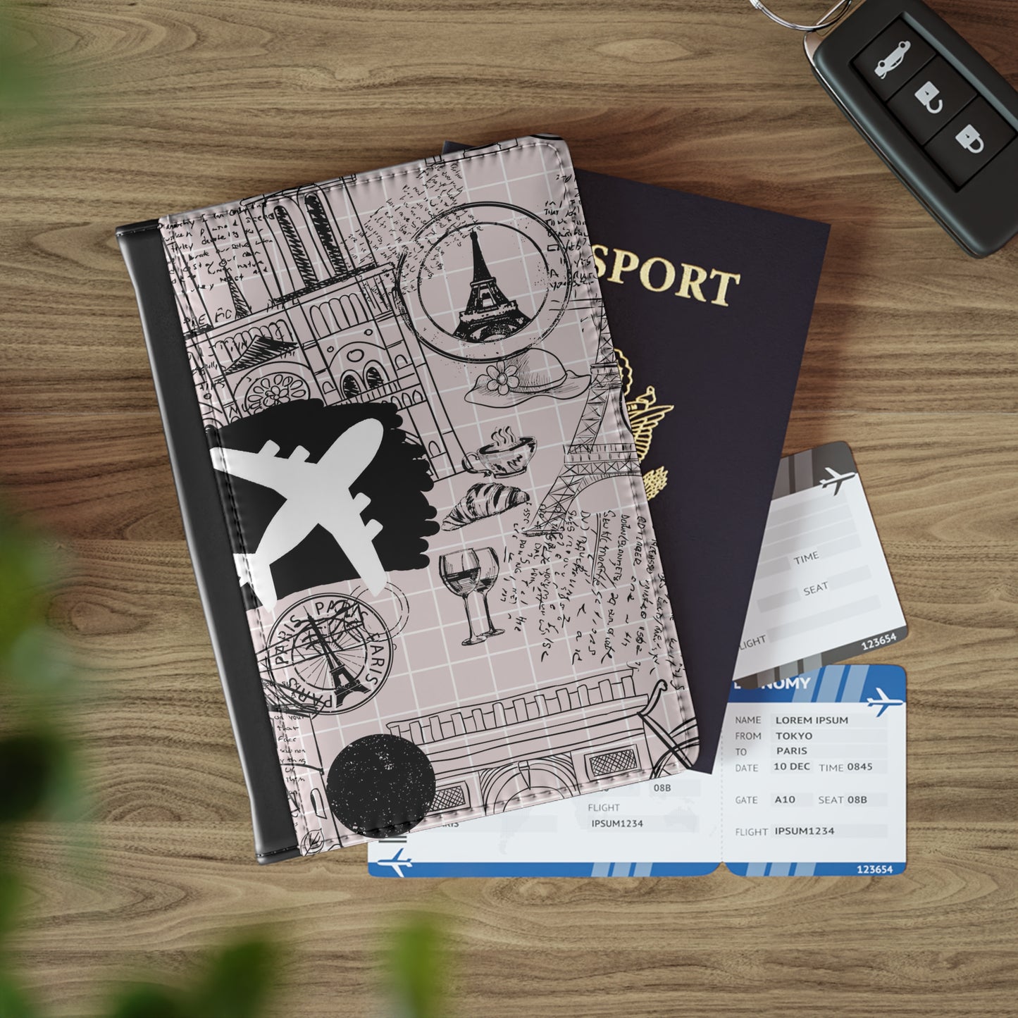 Travel Passport Cover – Stylish Passport Holder, Vacation Essential & Gift for Travelers