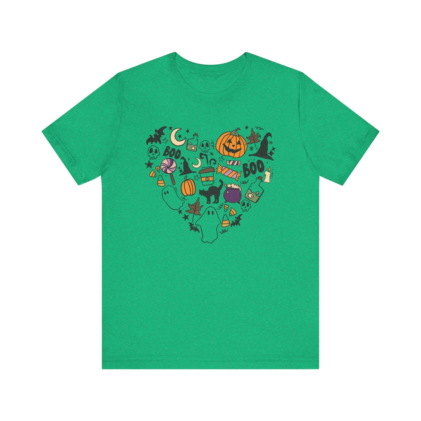 Halloween Heart Graphic Tee – Spooky Cute Fall Shirt