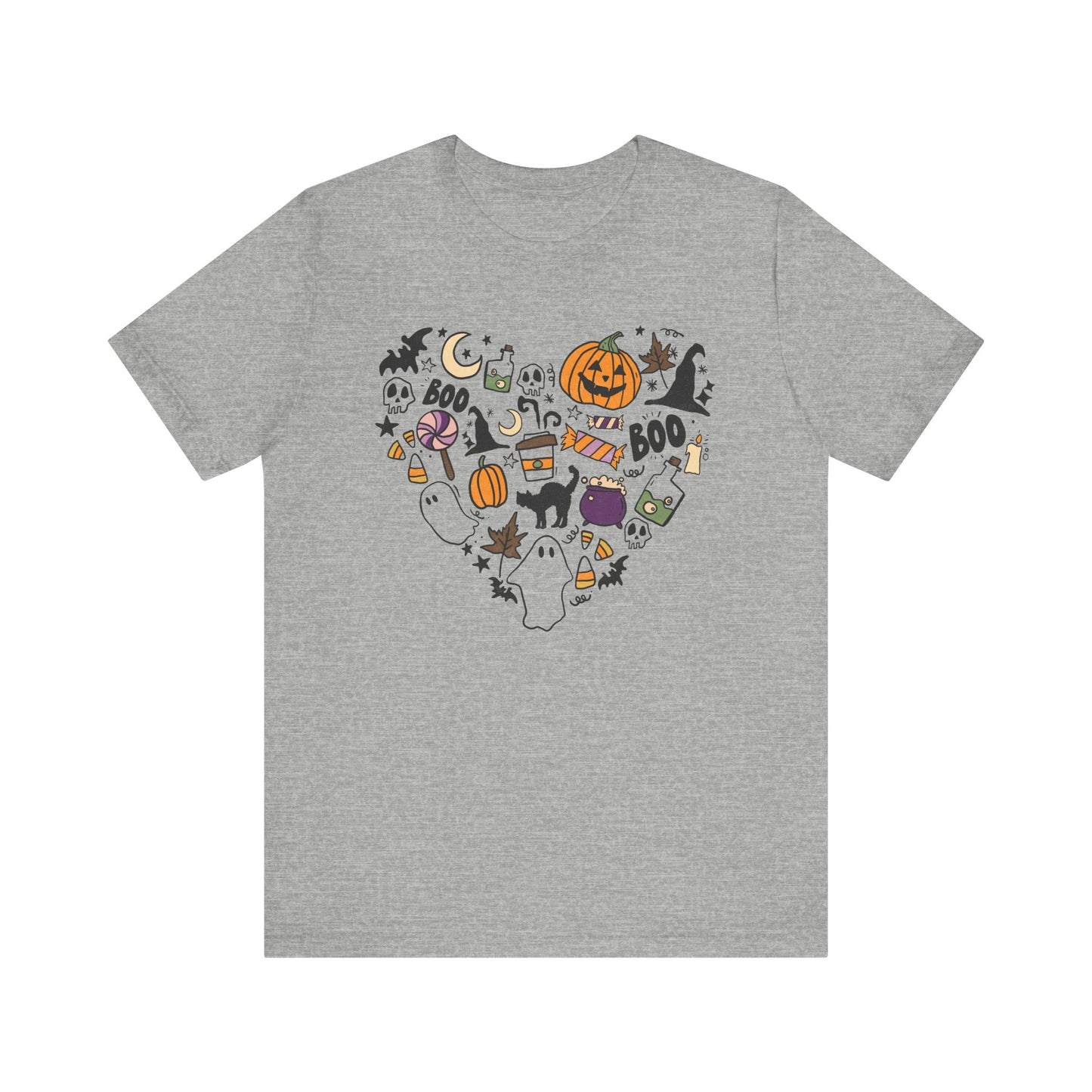 Halloween Heart Graphic Tee – Spooky Cute Fall Shirt