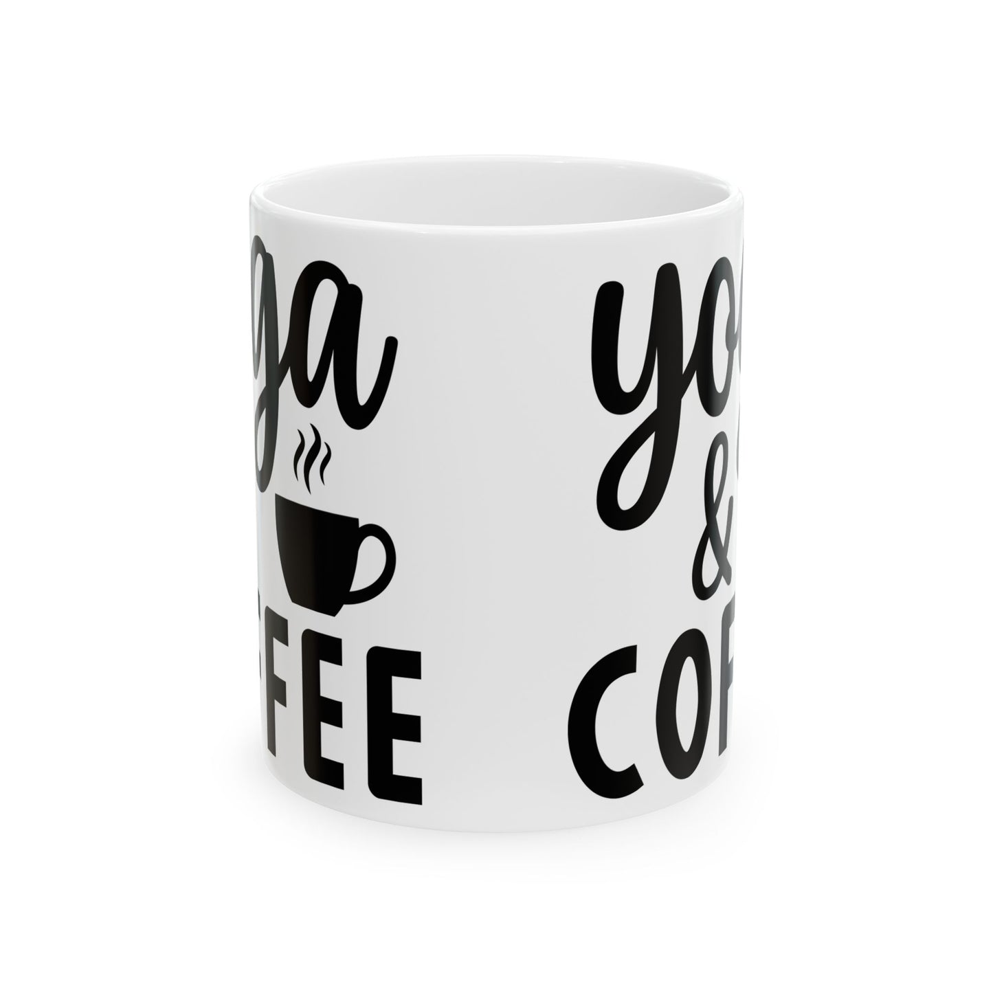 Yoga & Coffee Ceramic Mug | Inspirational Drinkware for Yoga Lovers