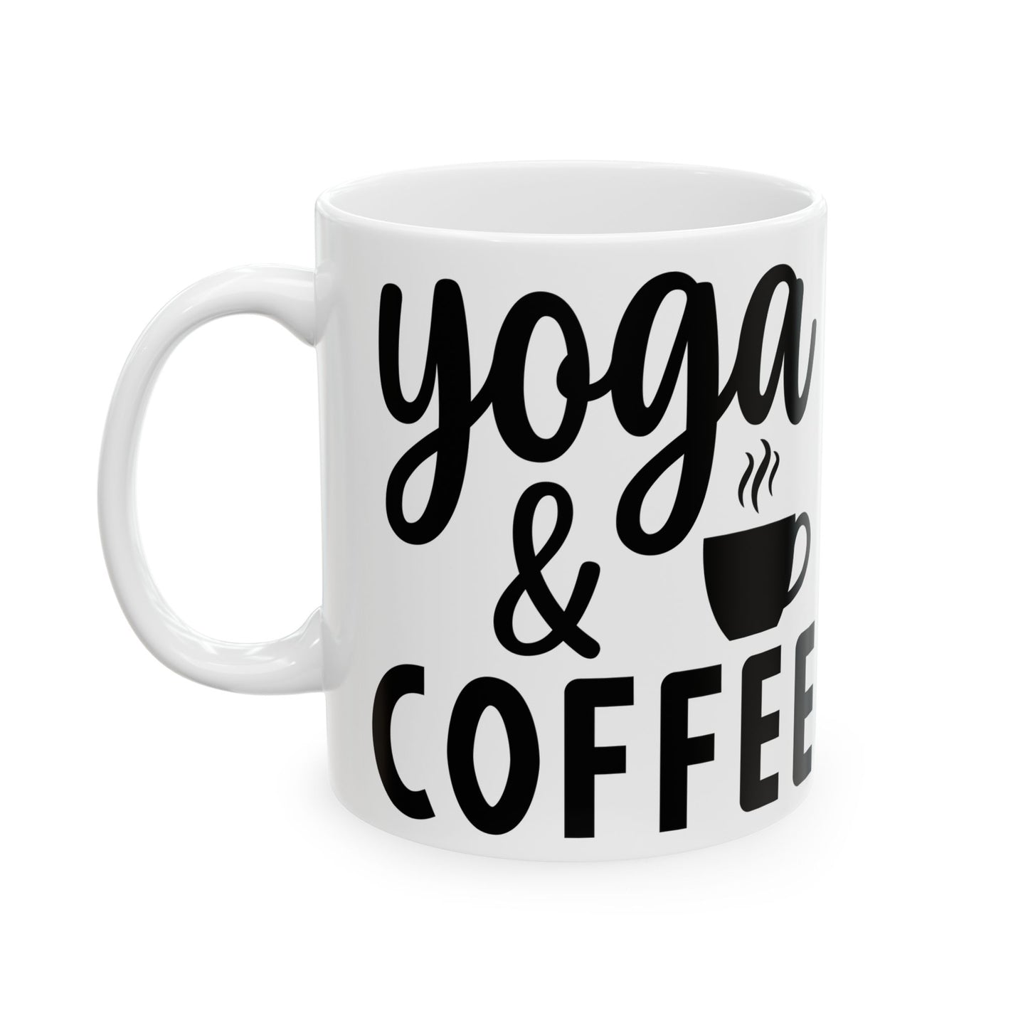 Yoga & Coffee Ceramic Mug | Inspirational Drinkware for Yoga Lovers
