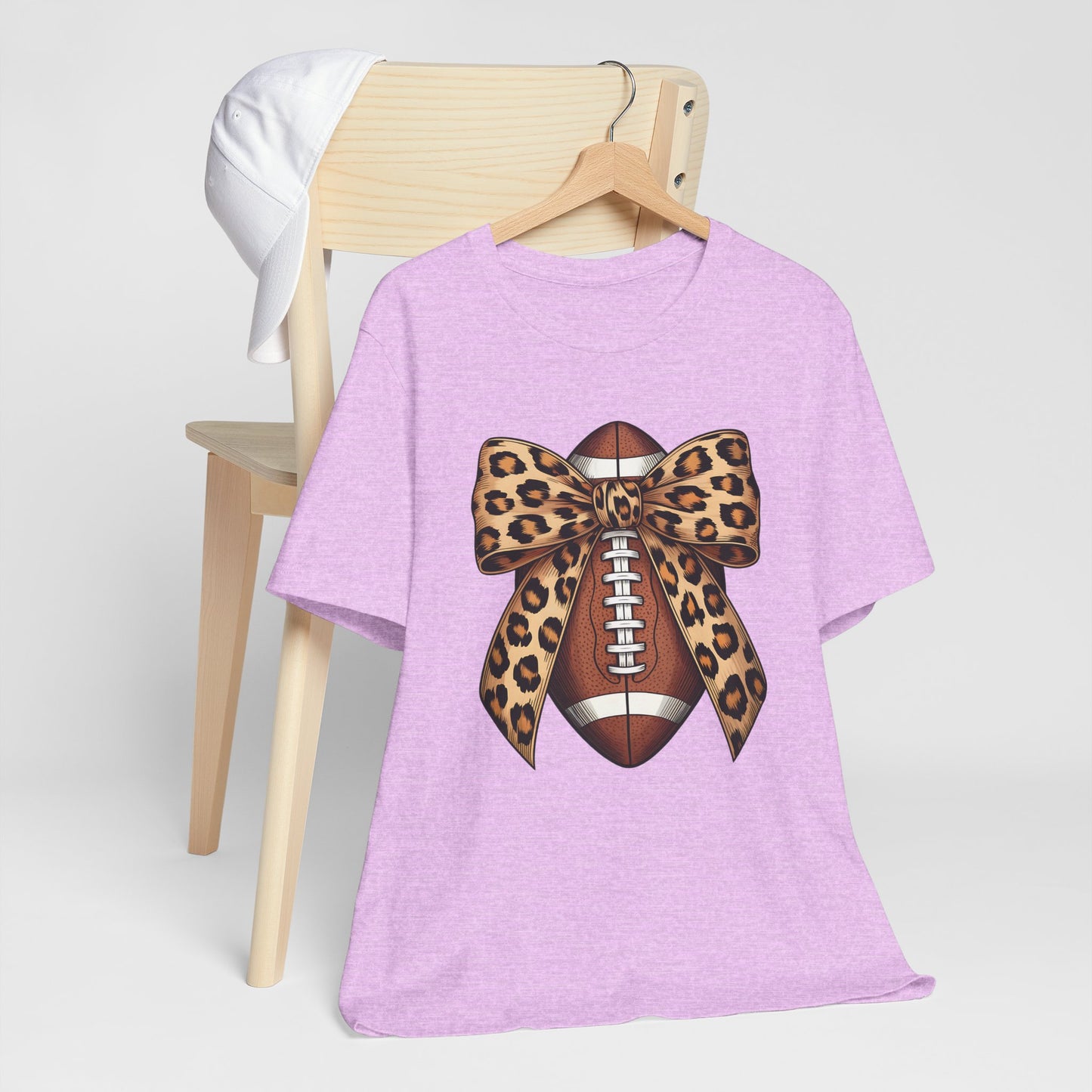 Leopard Bow Football T-Shirt – Cute Game Day Outfit