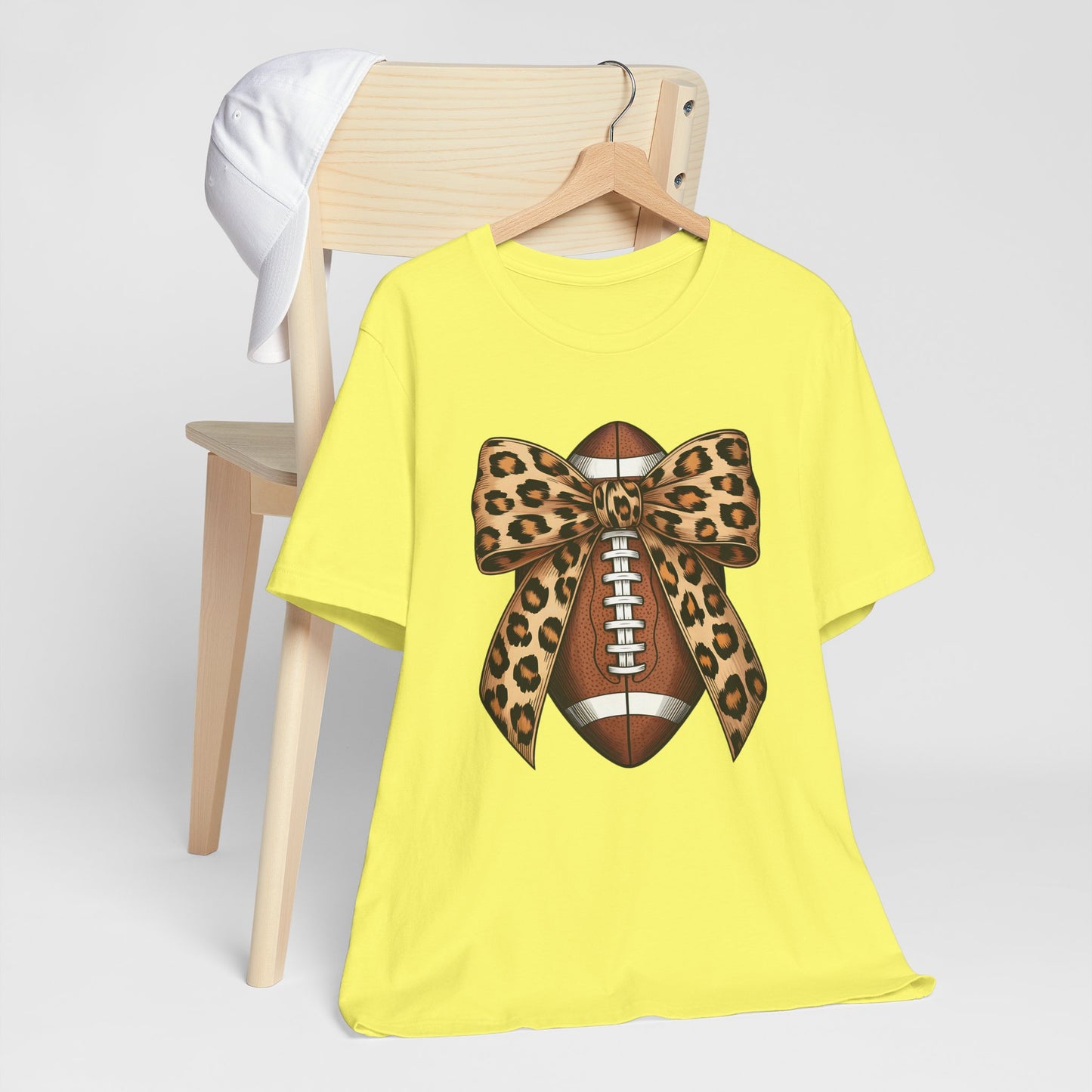 Leopard Bow Football T-Shirt – Cute Game Day Outfit