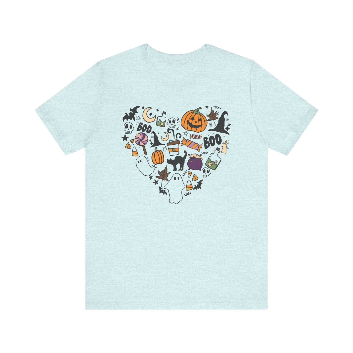 Halloween Heart Graphic Tee – Spooky Cute Fall Shirt