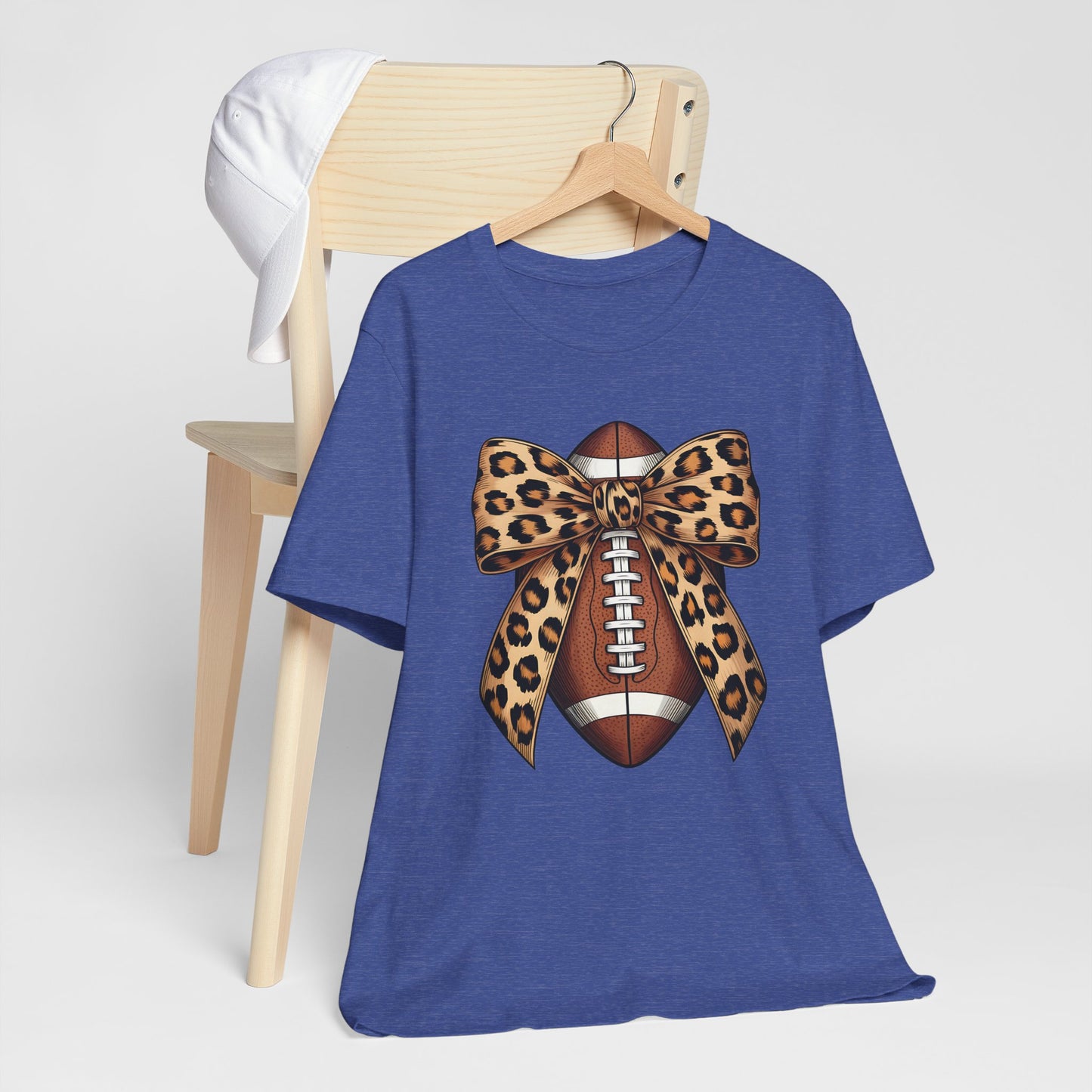 Leopard Bow Football T-Shirt – Cute Game Day Outfit
