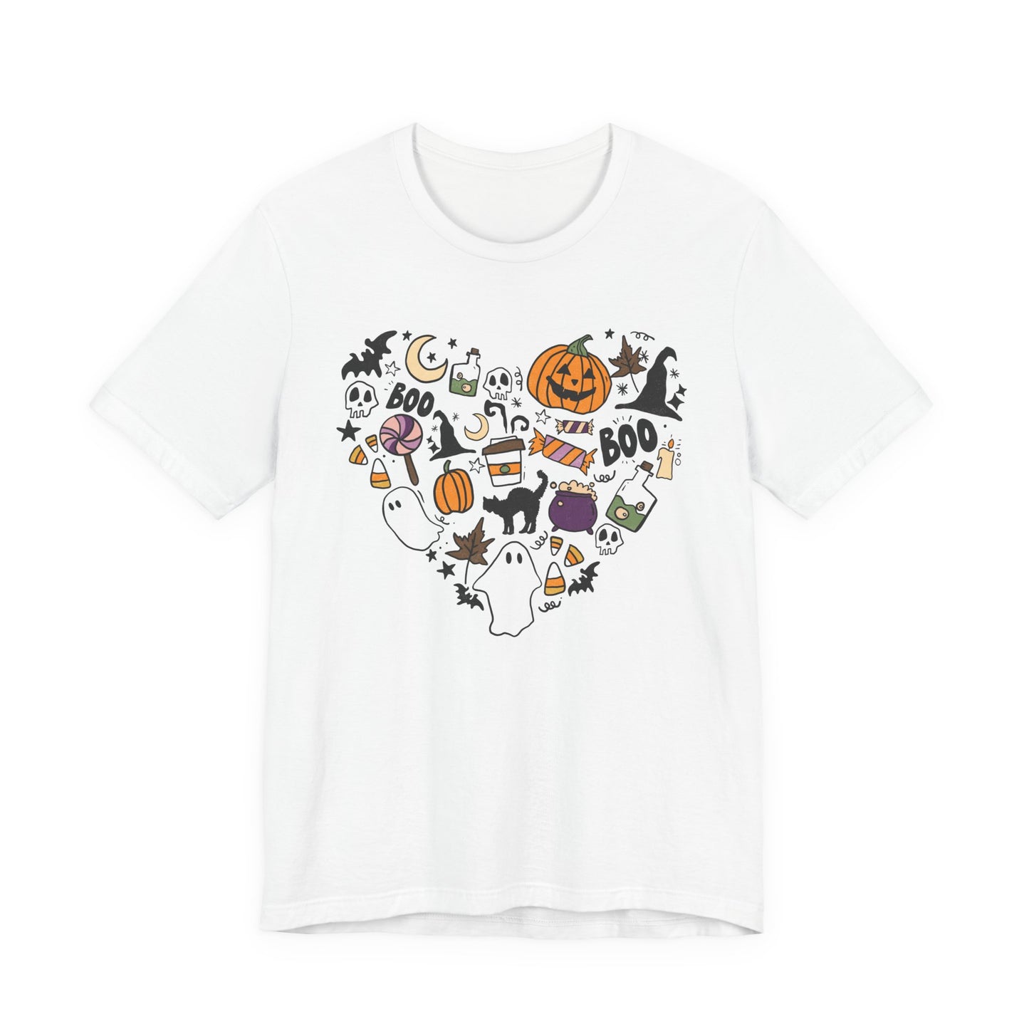 Halloween Heart Graphic Tee – Spooky Cute Fall Shirt