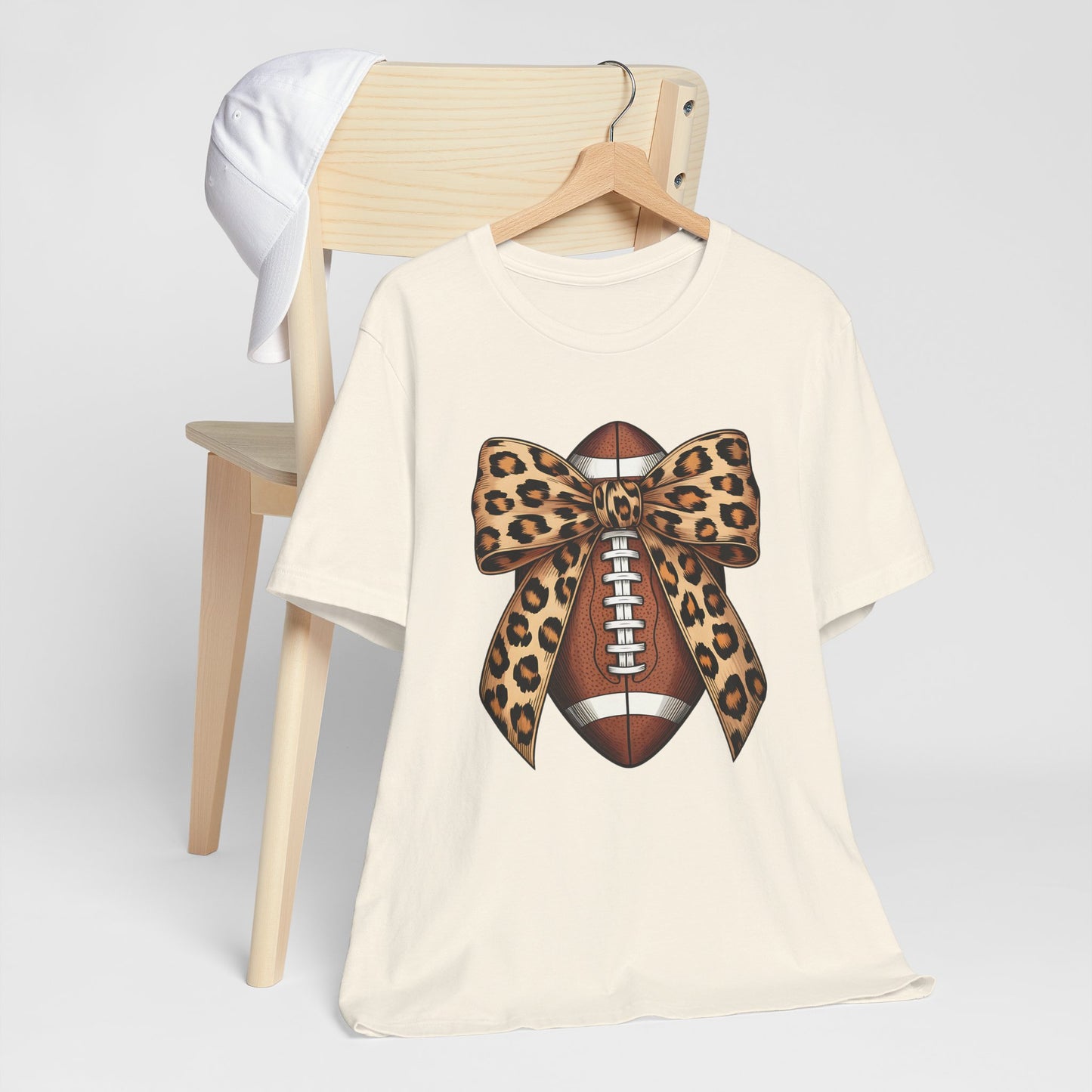 Leopard Bow Football T-Shirt – Cute Game Day Outfit