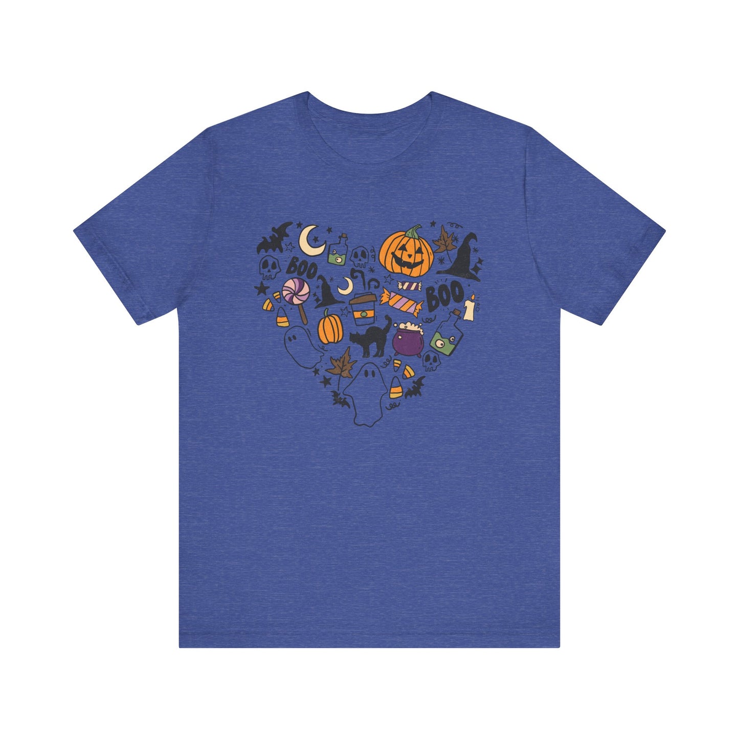 Halloween Heart Graphic Tee – Spooky Cute Fall Shirt