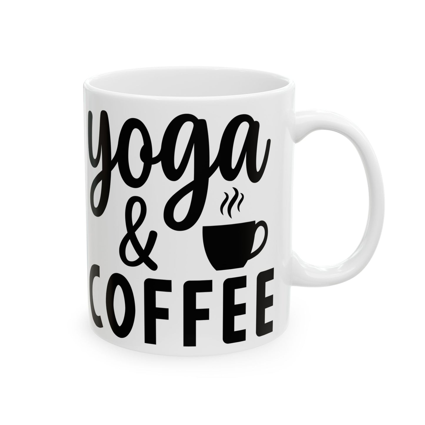 Yoga & Coffee Ceramic Mug | Inspirational Drinkware for Yoga Lovers