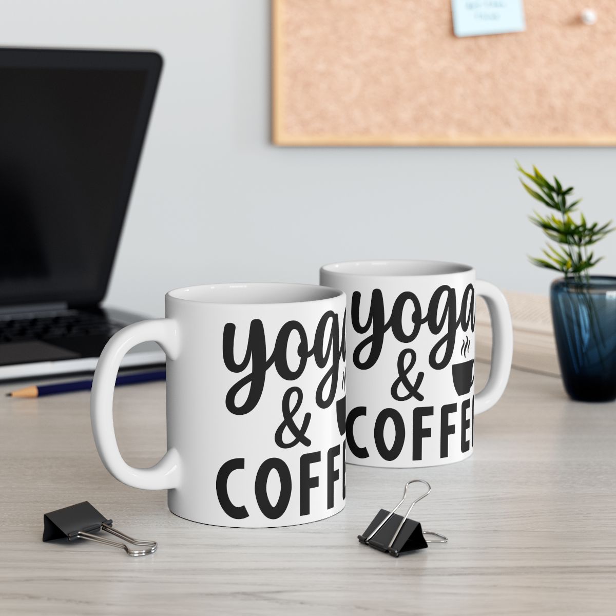 Yoga & Coffee Ceramic Mug | Inspirational Drinkware for Yoga Lovers